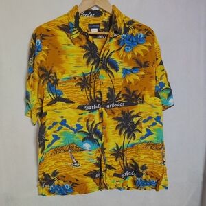 Vintage Cartini Hawaiian Shirt Barbados Sz XXL